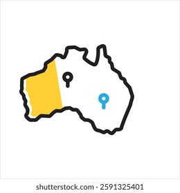Vector multi color icon for province