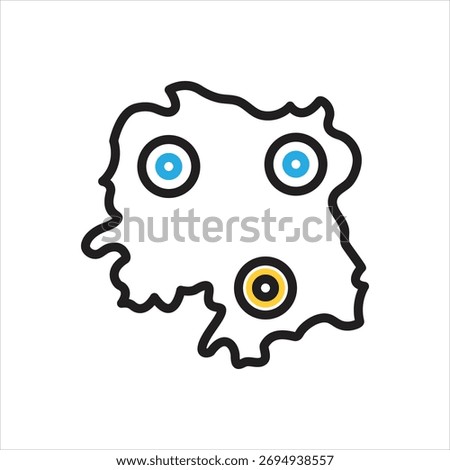 Vector multi color icon for province