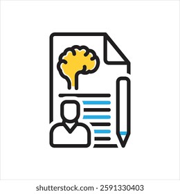 Vector multi color icon for psychologist