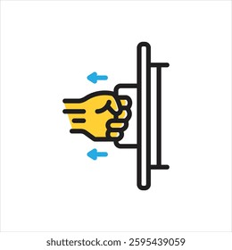 Vector multi color icon for pull