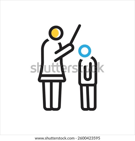 Vector multi color icon for punishment