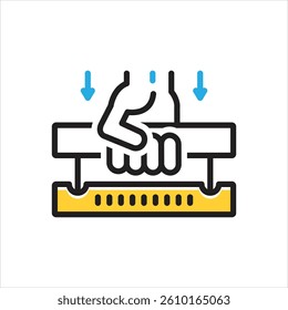 Vector multi color icon for push