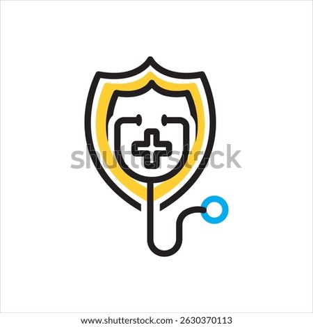 Vector multi color icon for qualified doctor