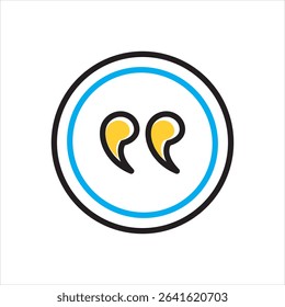 Vector multi color icon for quotation mark