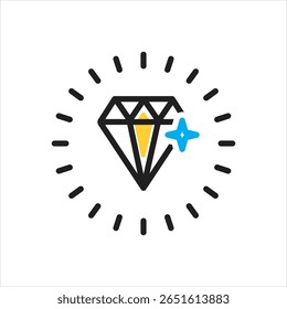 Ícone de vetor de várias cores para radiância