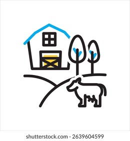 Vector multi color icon for Ranch