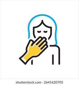 Vector multi color icon for rape