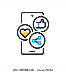 Vector multi color icon for reactions