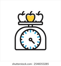 Vector multi color icon for read scale
