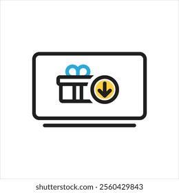 Vector multi color icon for receive