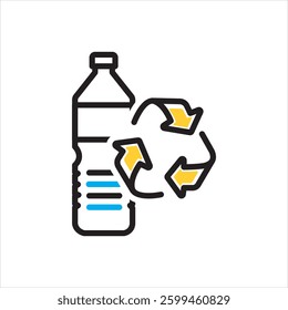 Vector multi color icon for recycle
