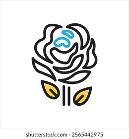 Vector multi color icon for red