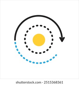 Vector multi color icon for refresh