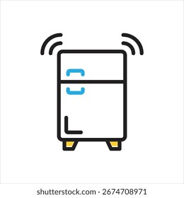 Icono multicolor del Vector para el refrigerador