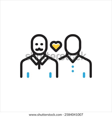 Vector multi color icon for regard