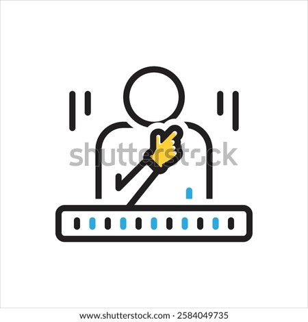 Vector multi color icon for regarding