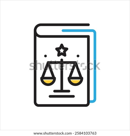 Vector multi color icon for regulation