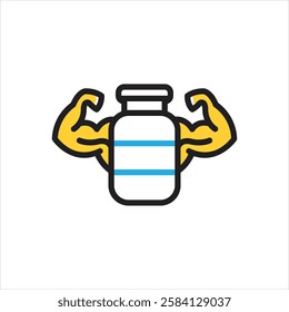 Vector multi color icon for reinforce
