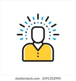 Vector multi color icon for relax