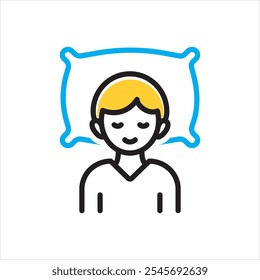 Vector multi color icon for relaxed