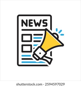 Vector multi color icon for release