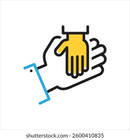 Vector multi color icon for rely