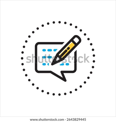 Vector multi color icon for remark