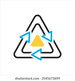 Vector multi color icon for renewal