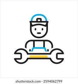 Vector multi color icon for repair