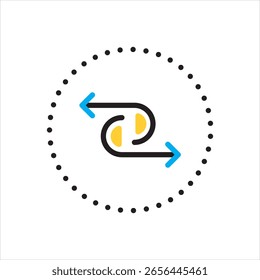 Ícone de vetor com várias cores para substituir