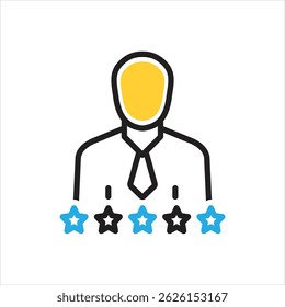 Vector multi color icon for reputation