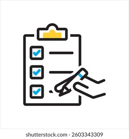 Vector multi color icon for require