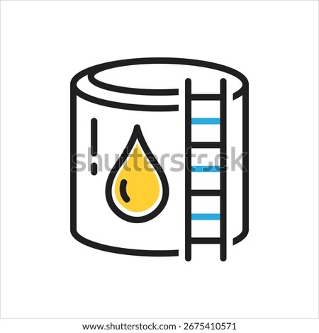 Vector multi color icon for reservoir