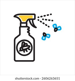 Vector multi color icon for residual spray