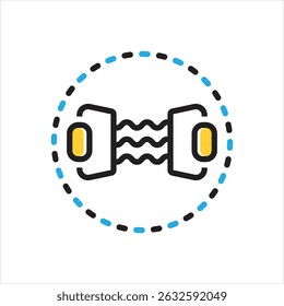 Vector multi color icon for resistance