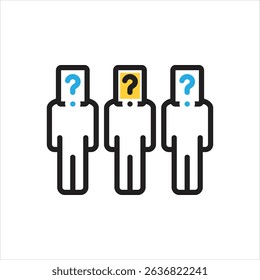 Vector multi color icon for respondent