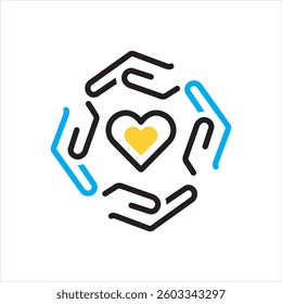 Vector multi color icon for responsible