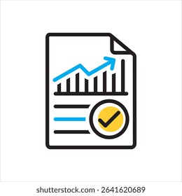 Vector multi color icon for result