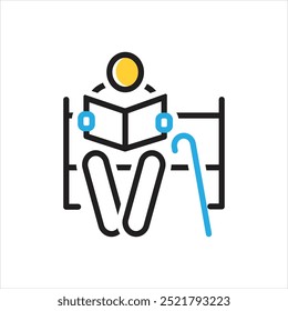 Vector multi color icon for retirement