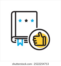 Icono multicolor del Vector para la revisión