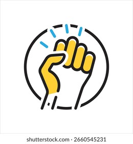 Vektorsymbol mit mehreren Farben für die Revolution