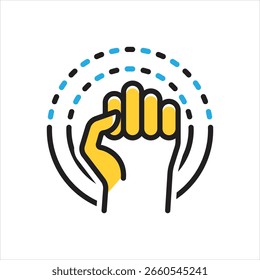 Vector multi color icon for revolution