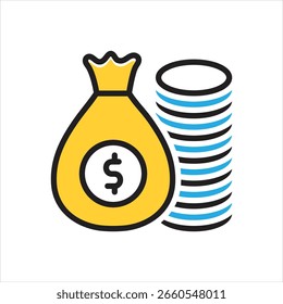 Vector icono multicolor para ricos