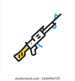 Icono multicolor del Vector para el rifle
