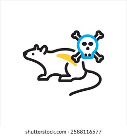 Vector multi color icon for Rodenticides
