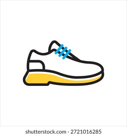 Vector multi color icon for running shoe