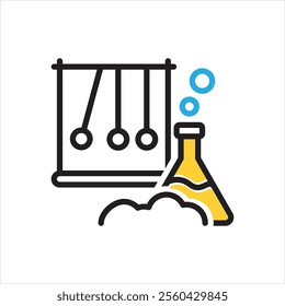 Vector multi color icon for scientific