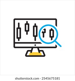 Vector multi color icon for screener