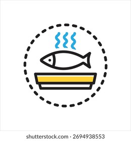 Vector icono multicolor para mariscos