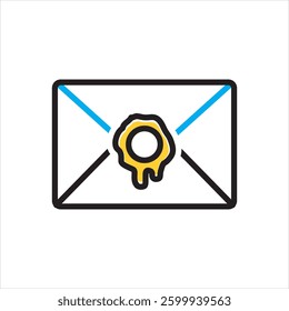 Vector multi color icon for sealing